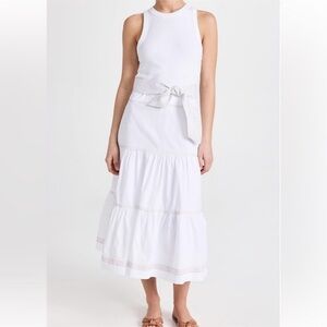 Veronica Beard White Austyn Midi Dress Sz XL